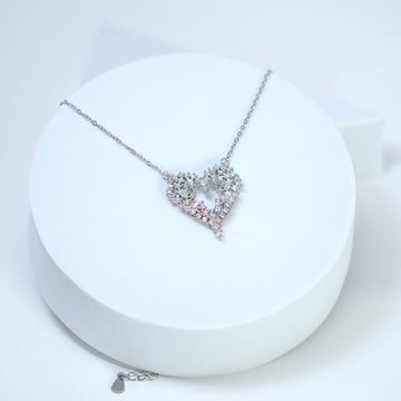 Swarovski Crystal Mesmerizing Shinny Heart shape Necklace , Valentine's Day Gift For Her, Galentine's Day, Statement Necklace Cz